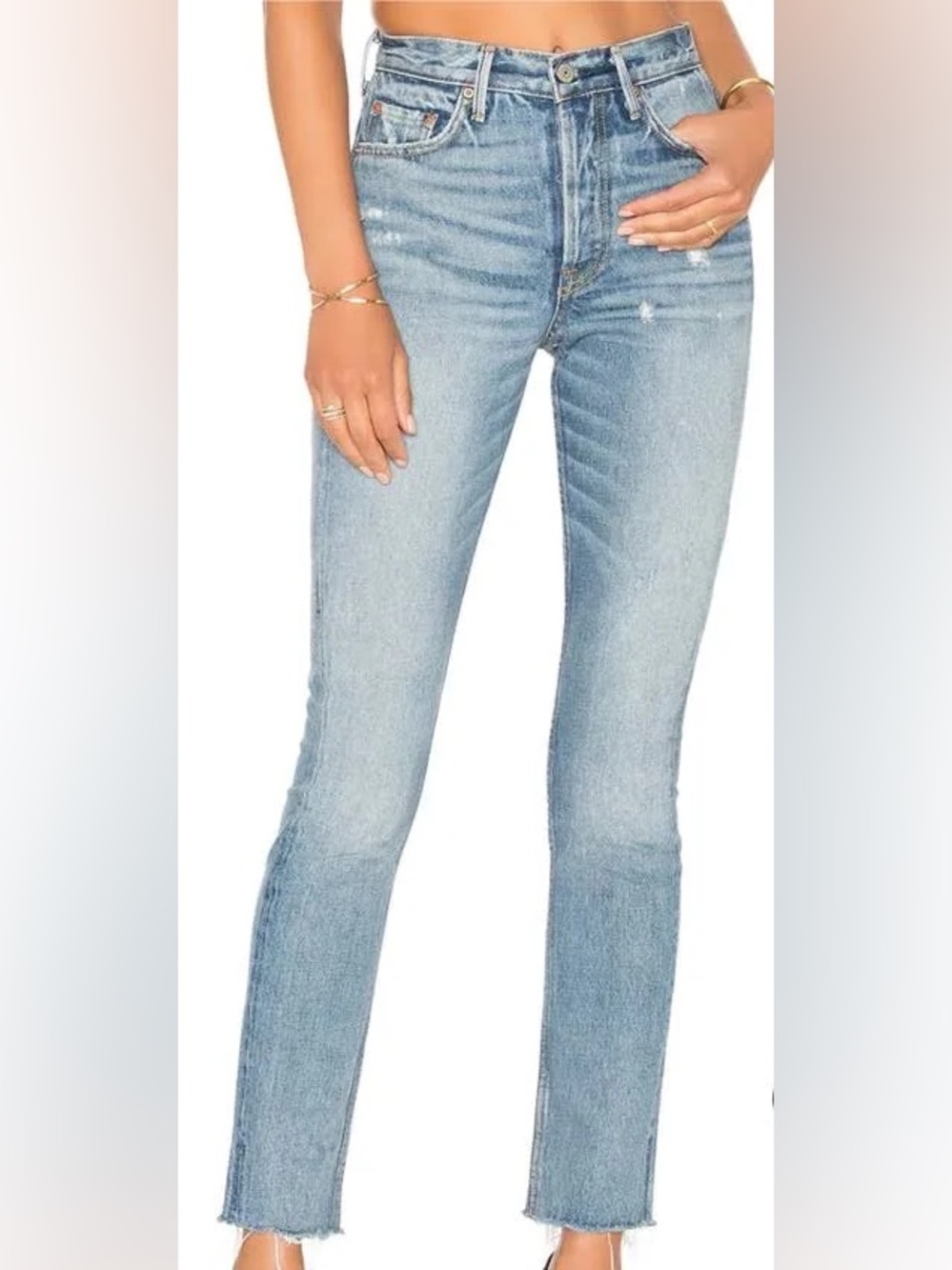 GRLFRND Karolina High Rise Straight Crop Jeans